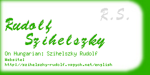 rudolf szihelszky business card